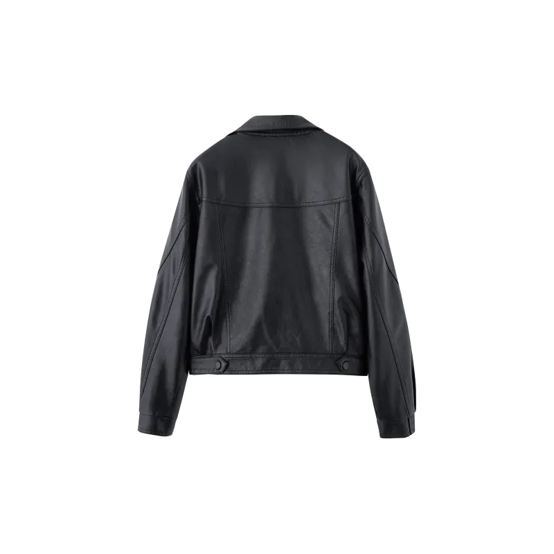 Yi Mengyuan Leather Jacket Women's-1