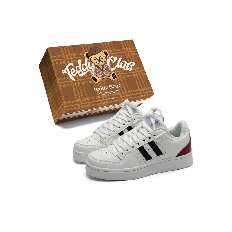 Teddy Bear Collection Coverage Anti Slip And Wear Resistant Low Top Skateboard Shoes Unisex-17