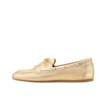 Stuart Weitzman/SW Tinsley Moccasin Casual Single Shoes Women's Gold