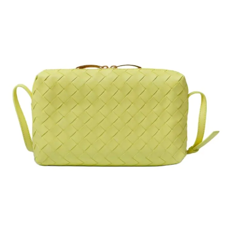 Bottega Veneta Sheepskin Crossbody Bag Shoulder Bag Regular Women's Yellow-0