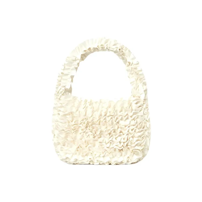 COS Polyester Handbag, Shoulder Bag Medium Size Women's Ivory-0