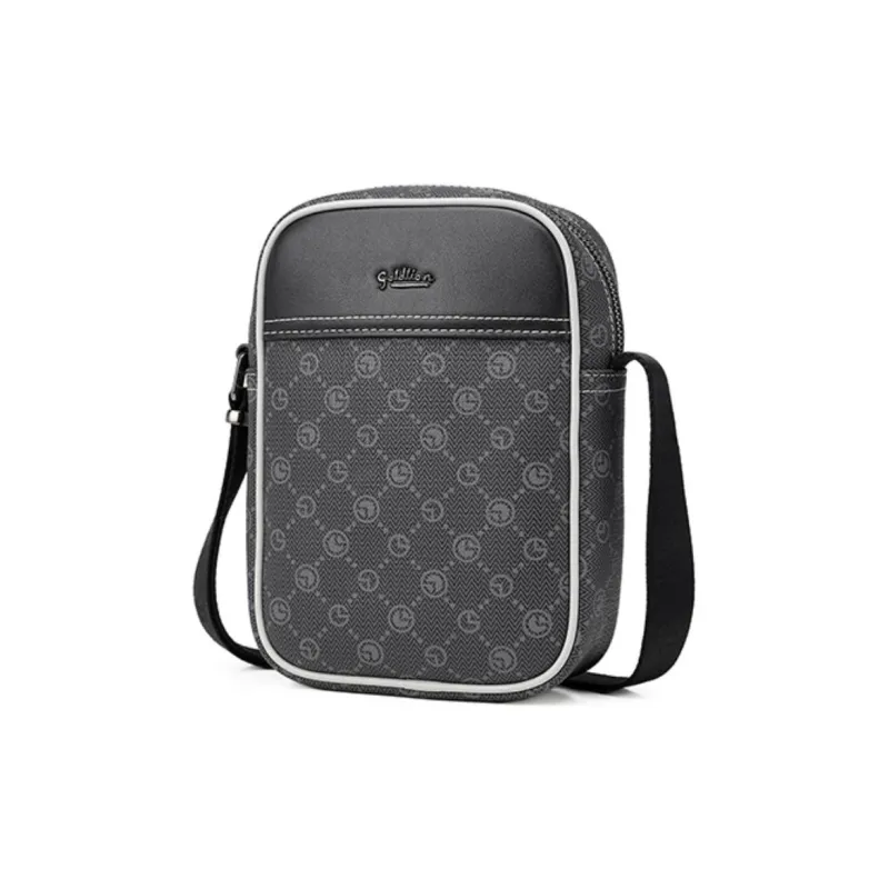 GOLDLION PVC Shoulder Bag Trumpets Men's Black-1