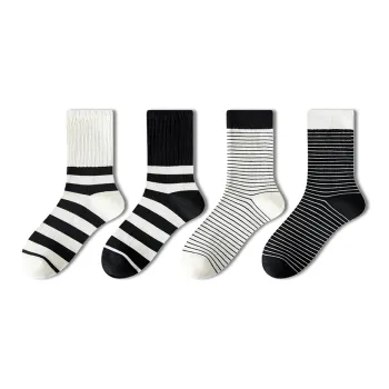 AUGUST Mid Calf Socks Women's 4 Pack Mix And Match