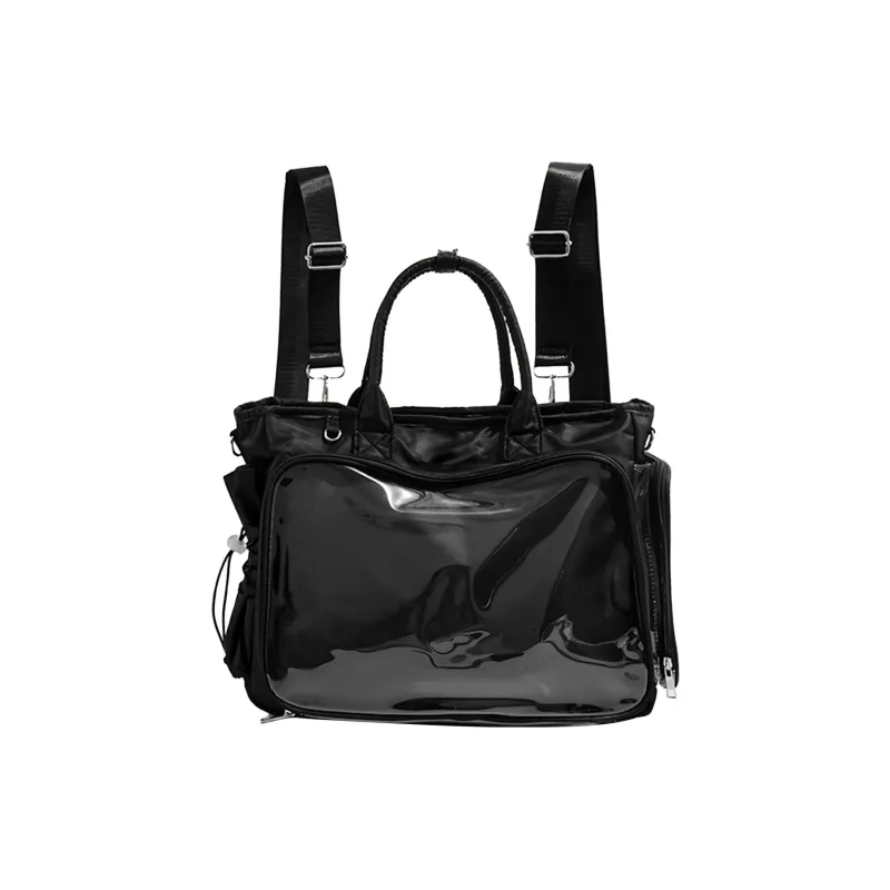 UNITE STAR Nylon Large Capacity Tote Shoulder Bag Handbag Medium Size Women's Black-4
