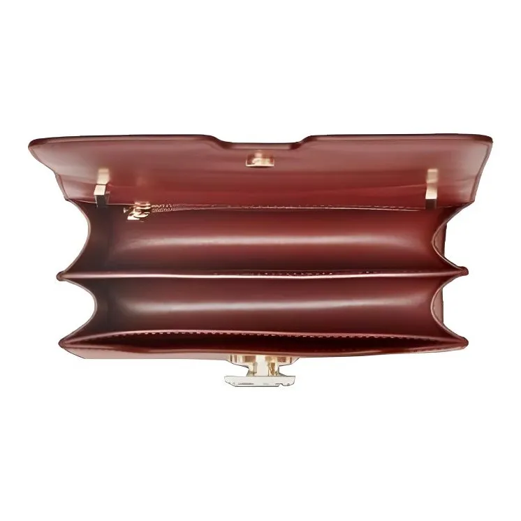 Burberry Sheepskin Shoulder Bag Women's Burgundy-2