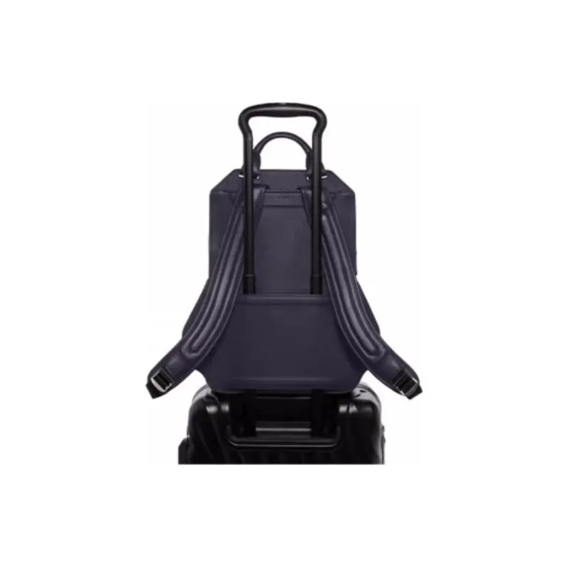 TUMI Cow Leather Backpack Medium Size Men's Marine Blue-3