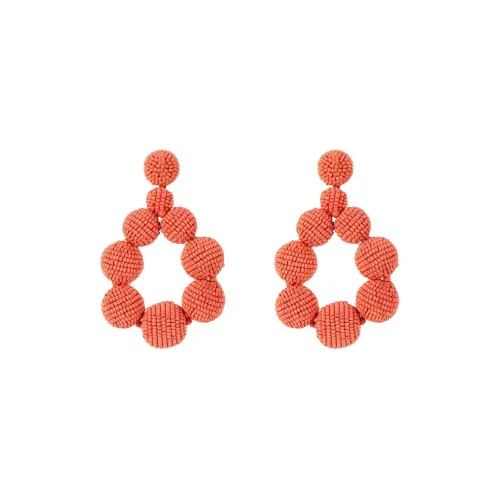 KENNETH JAY LANE PVC Plastic Earrings Women's Orange