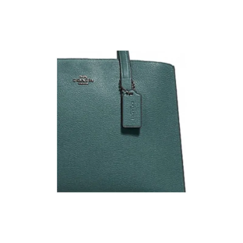 COACH Charlie Leather Handbag Large Size Women's Deep Turquoise-1