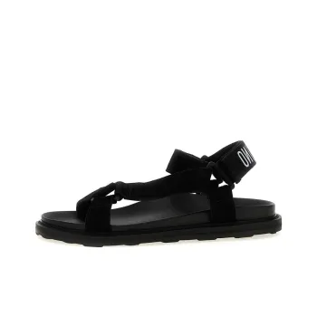MOSCHINO Logo Jacquard Touch Strap Fastened Sandals