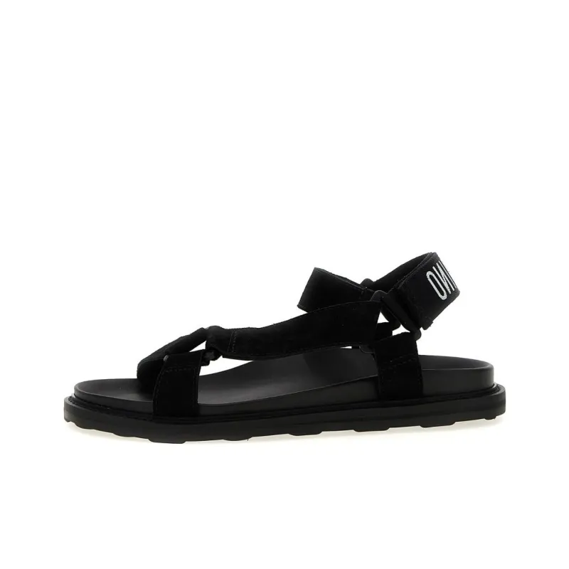 MOSCHINO Logo Jacquard Touch Strap Fastened Sandals-0