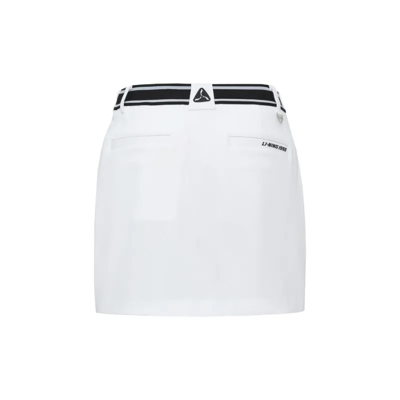 LI NING 1990 Golf Series Casual Short Skirts Women's Standard White-1