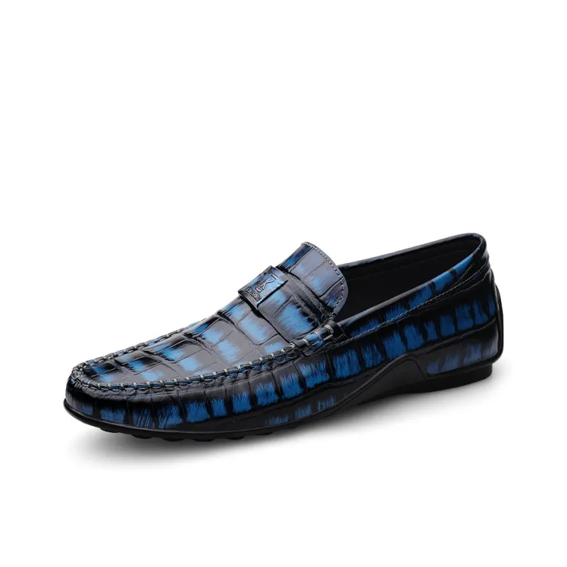 CKVUSAMG Gommino Loafers Unisex Black/Blue-1
