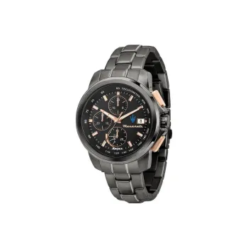 Maserati Wrist Watch Mechanical Movement Stainless Steel Strap 44mm Black Dial Men's Watches
