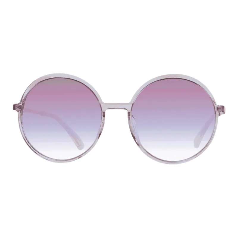 Ana Hickmann Acetate Round Sunglasses Women's Pink-1