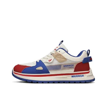 Warrior Anti Slip And Wear Resistant Breathable Low Top Casual Shoes Men's Beige Blue Red