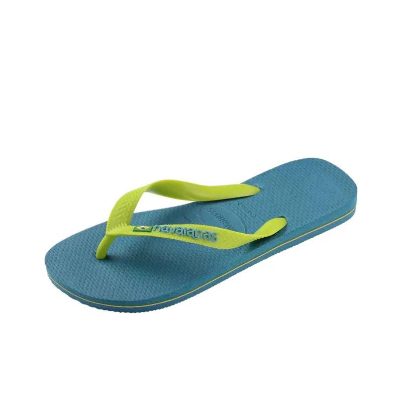 Havaianas Rubber Sole Abrasion-Resistant Flip Flops Men's Blue-1