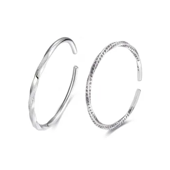 CGC S999 Fine Silver Adjustable Opening Bangle Unisex