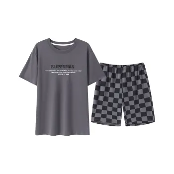XIAFENYAN Pajama Set Men's Gray