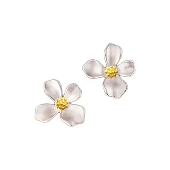 Silver 925 Sterling Silver Stud Earrings Women's