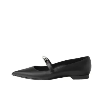 HERMES Kelly Casual Single Shoes Women's Black