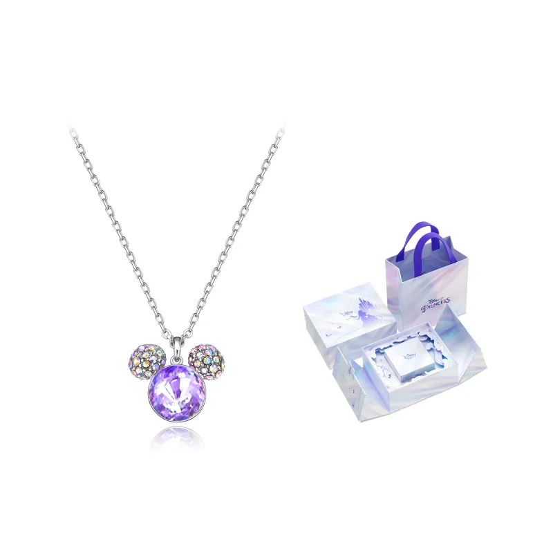 Disney Mickey Collection Princess Collection Copper Necklaces Women's Purple-8