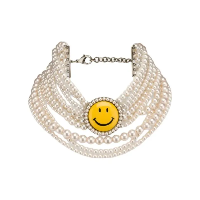 MOSCHINO Smiley Pearl Necklace-0