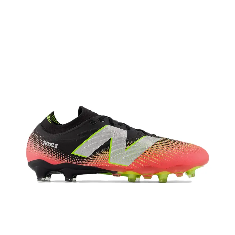 New Balance Tekela Pro Low Laced Fg V4 Black Neo Flame Clementine-1