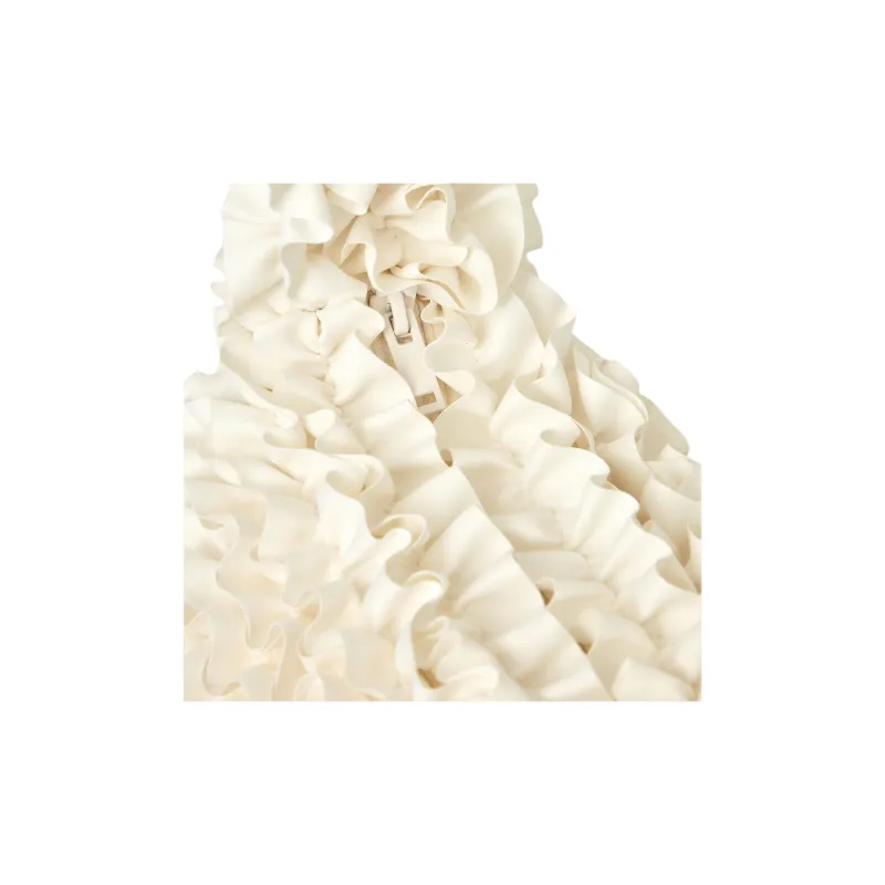 COS Polyester Handbag, Shoulder Bag Medium Size Women's Ivory-2