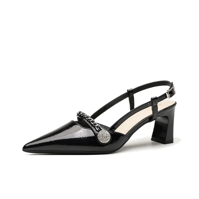 Dunnu Chunky Heel High Heels 5cm Women's Box Included-0