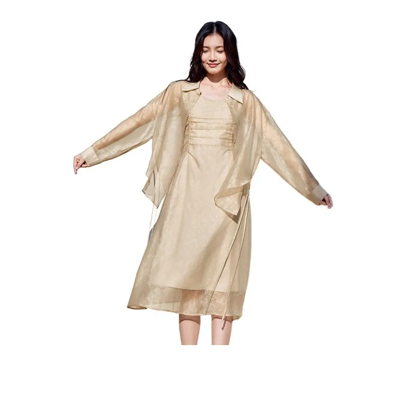 SENTUBILA Skirt Set Women's Linen-2