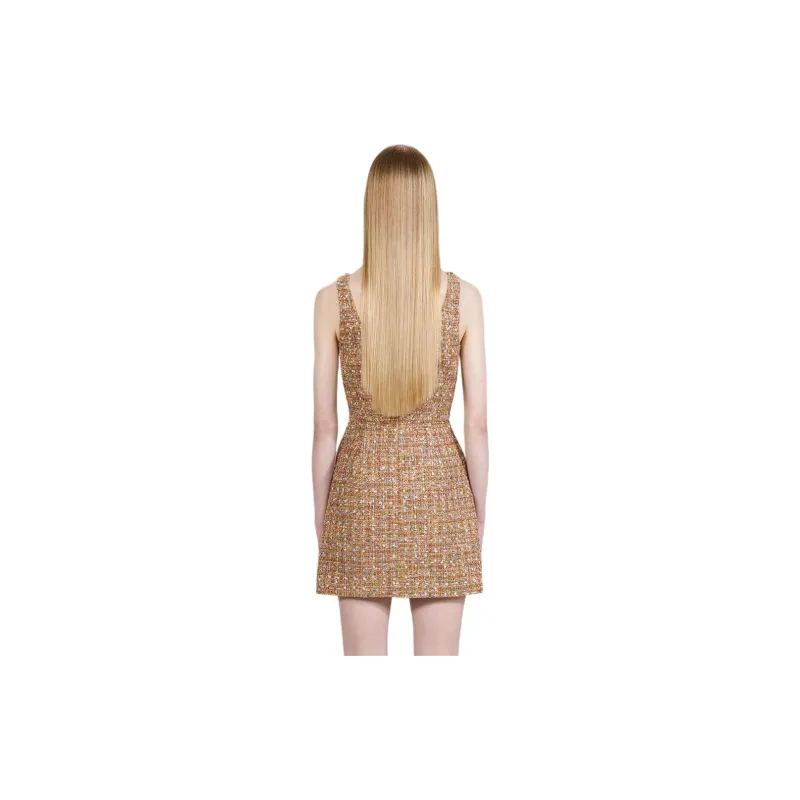 Self portrait Sleeveless Dress Women's Camel Gold-1