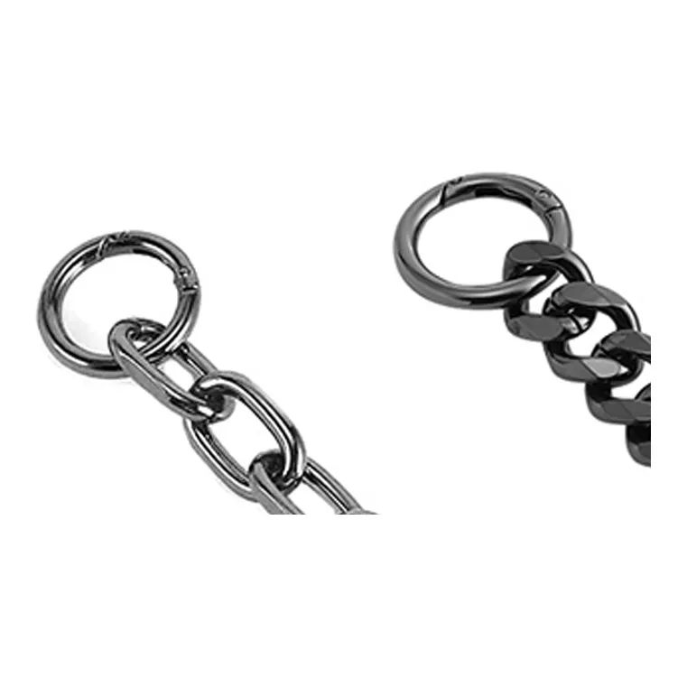 Ingenuity Handmade Metal Shoulder Strap Chain Liner Women's Gunmetal/White-Like-1
