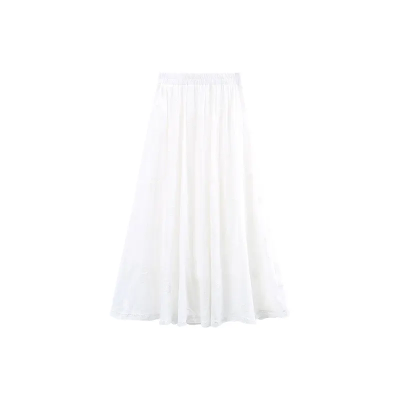A Paradise For Awakening Casual Long Skirt Women's White-1