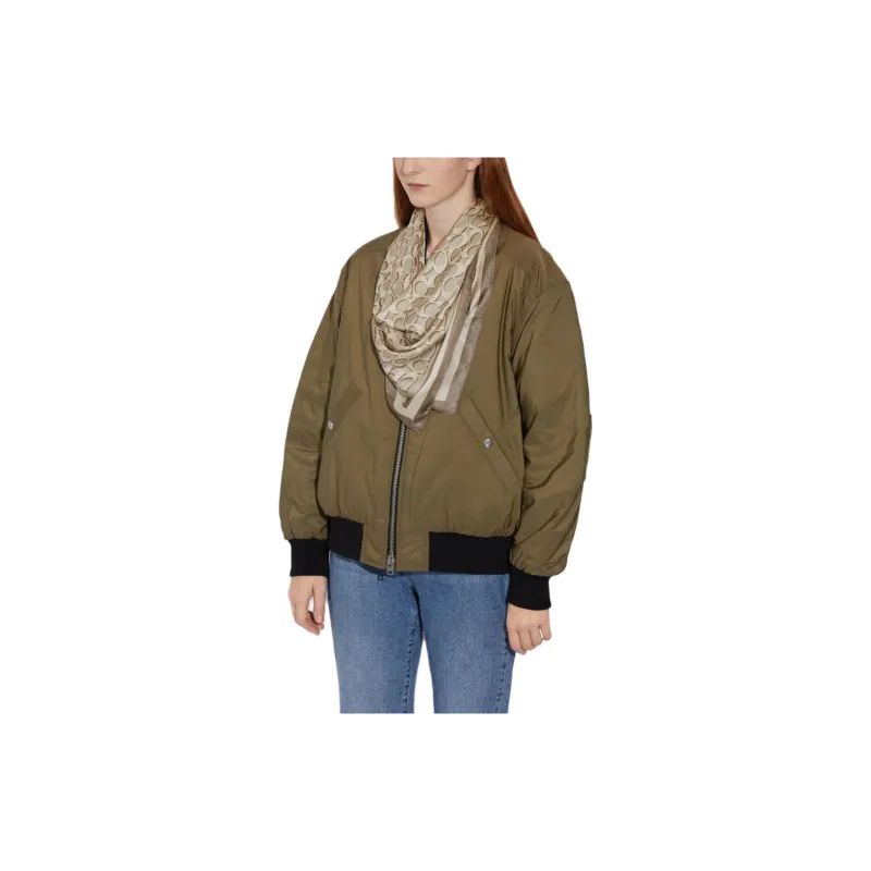 COACH Silk Scarves Women's Khaki-1