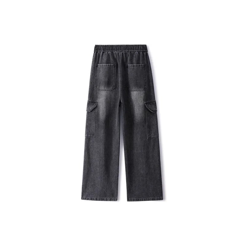 Menglaini Jeans Unisex Smoke Gray-1