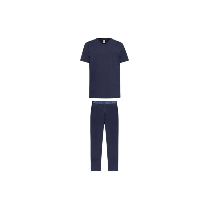 MOSCHINO Pajama Set Men's Marine Blue-0