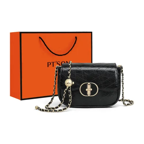 PT'SON Cow Leather Underarm Shoulder Bag, Crossbody Bag Regular Women's Black