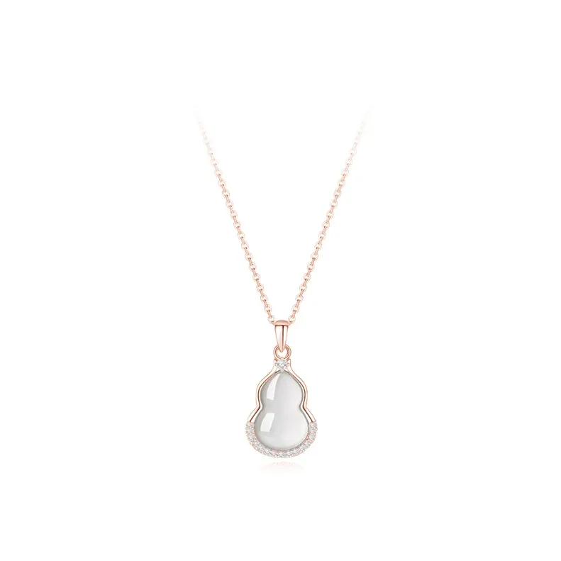 Ancient Jewelry Chalcedony Jade Necklaces Women's-3