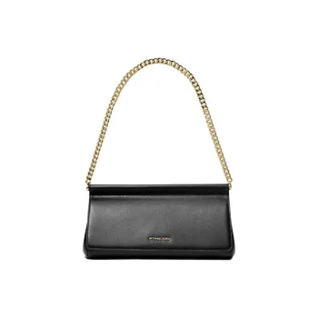 MICHAEL KORS Nubuck Leather Shoulder Bag Medium Size Women's Black