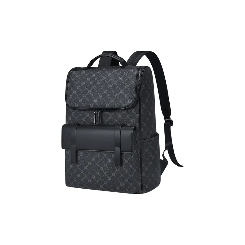 GOLF PVC With Synthetic Leather Backpack Large Size Men's Gray & Black-7