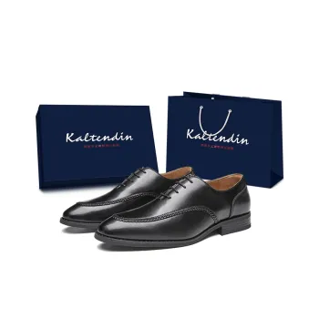 Kaltendin Cow Leather Commute Vintage Elegant Minimalist Style Comfortable Dress Shoes Men's