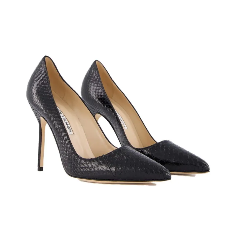 MANOLO BLAHNIK Slim Heel High Heels 10.5cm Women's Black-3