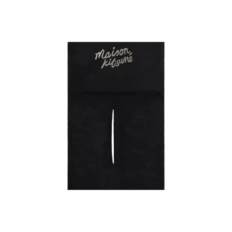 Maison Kitsune Logo Embroidered Puffer Scarf-4