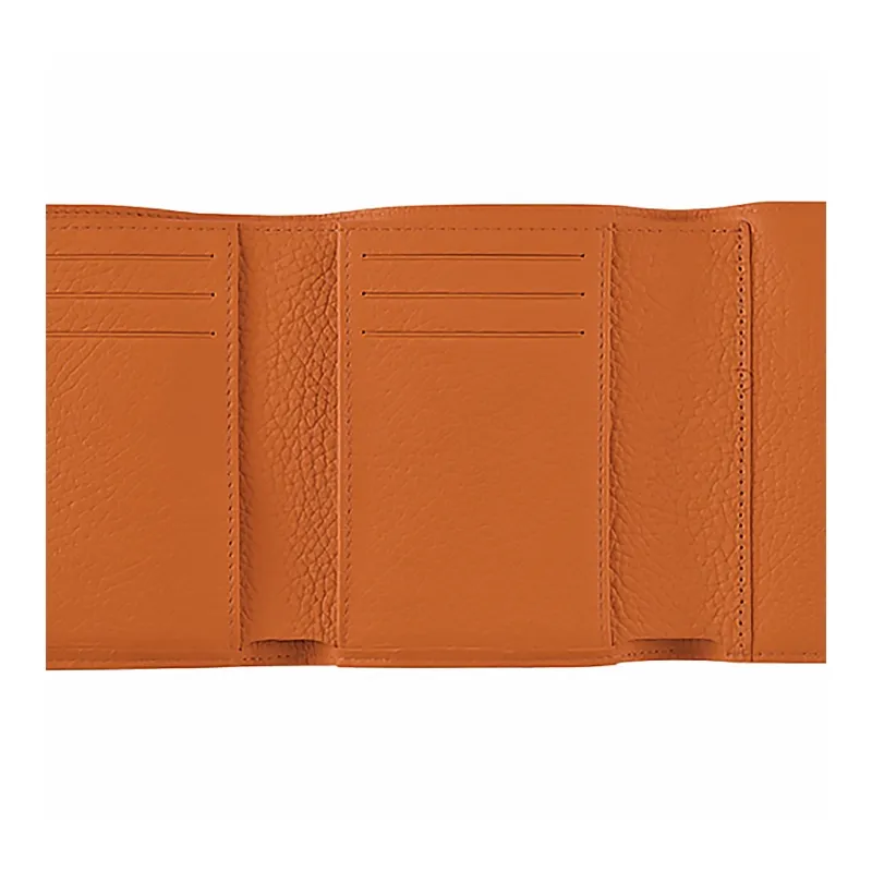 LONGCHAMP Roseau Essential Cow Leather Wallet Women's Orange-2