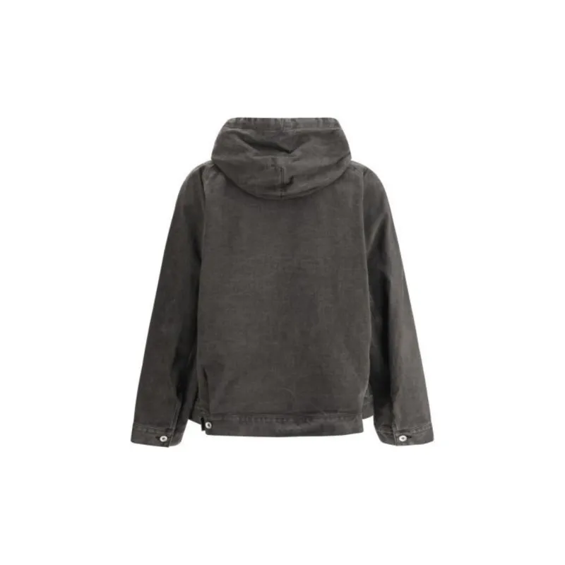 Sacai Zipped Denim Hoodie-1