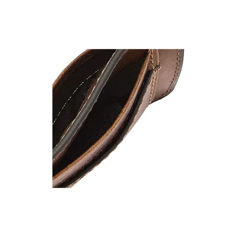 FOSSIL Leather Card Holder Regular Unisex Brown-4