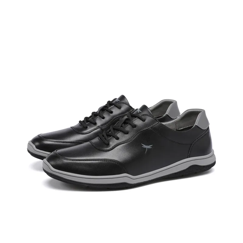 RED DRAGONFLY Leather Sports Shoes Wear resistant And Lightweight Low Top Casual Leather Travel Shoes-4