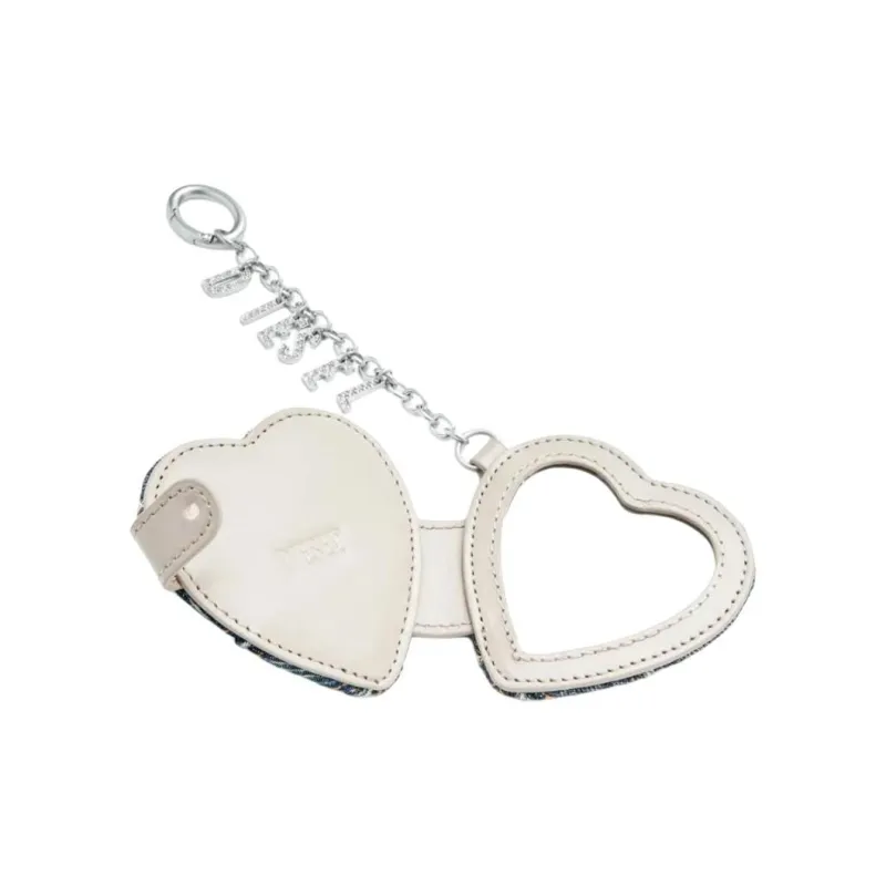 DIESEL Heart shape Mirror Keychain-1