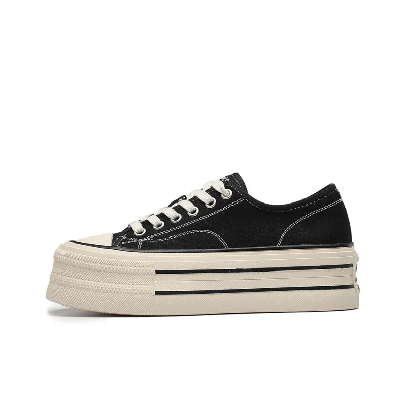 Budding Bear Anti Slip And Wear Resistant Height Increasing Low Top Skateboard Shoes Women's-3