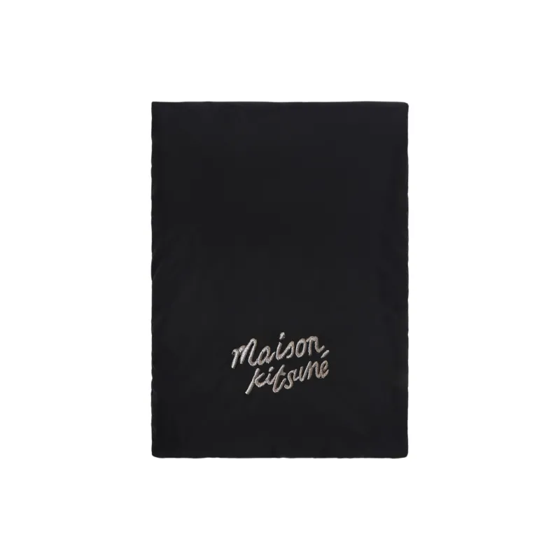 Maison Kitsune Logo Embroidered Puffer Scarf-3